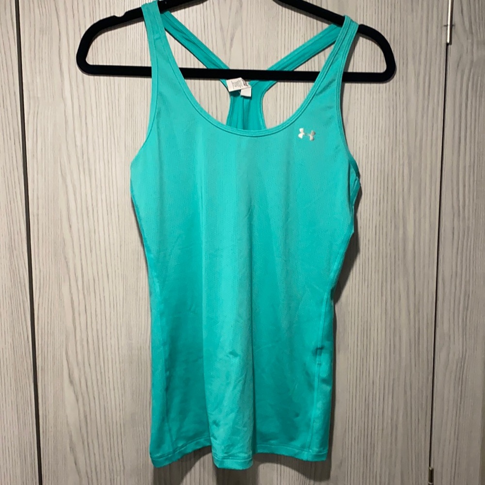 Under Armour teal racer back tank top